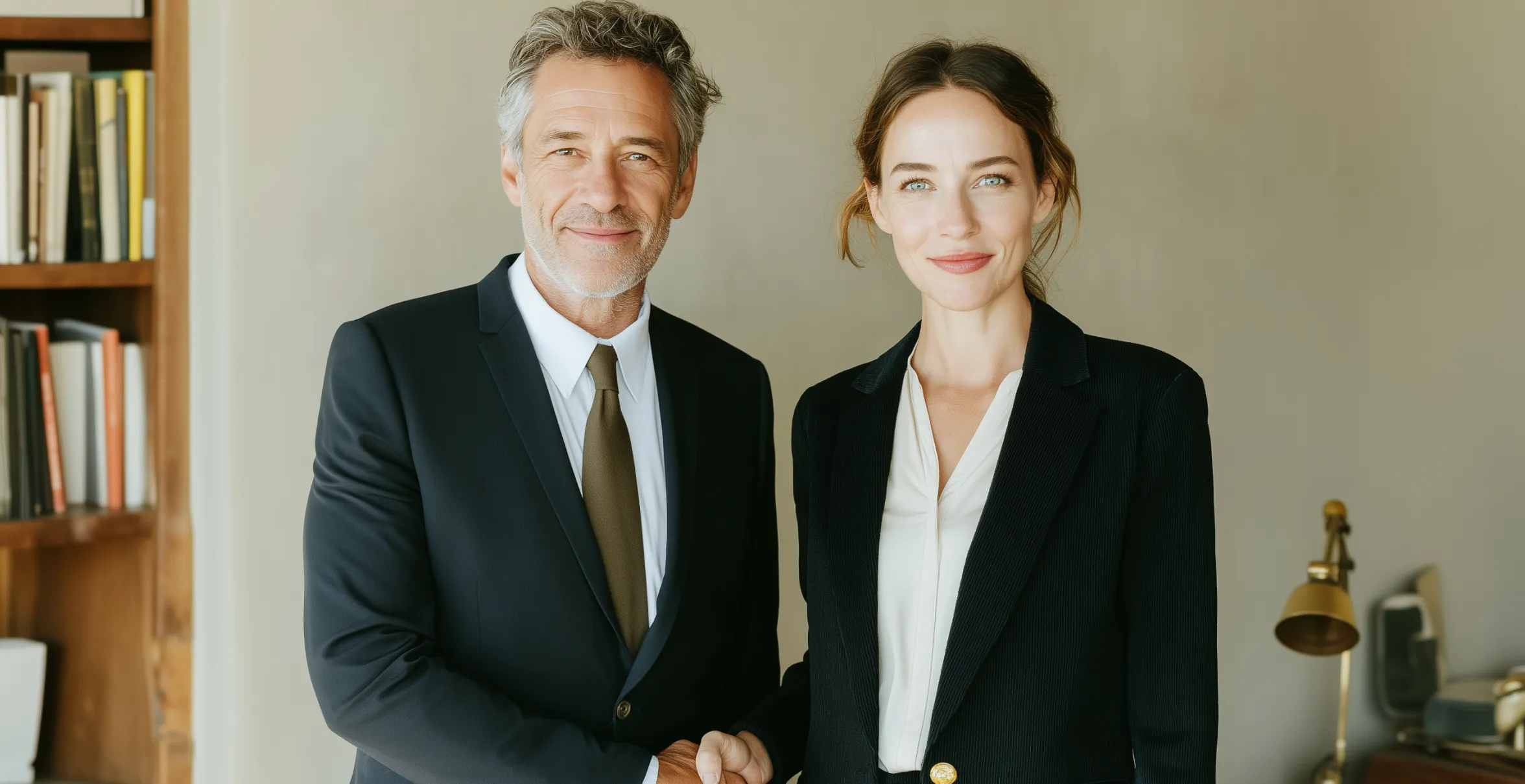 Attorneys meeting with a corporate client